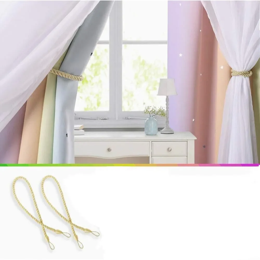 2 Piece Set Durable Curtain Rope Holder Tieback Window Tie Backs Home Decoration
